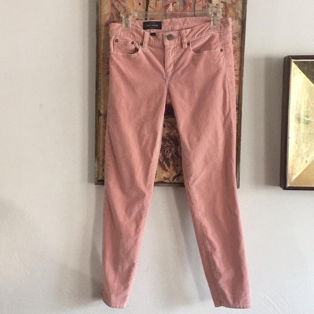 J. CREW TOOTHPICK STRETCH VELVET SKINNY PANT 26